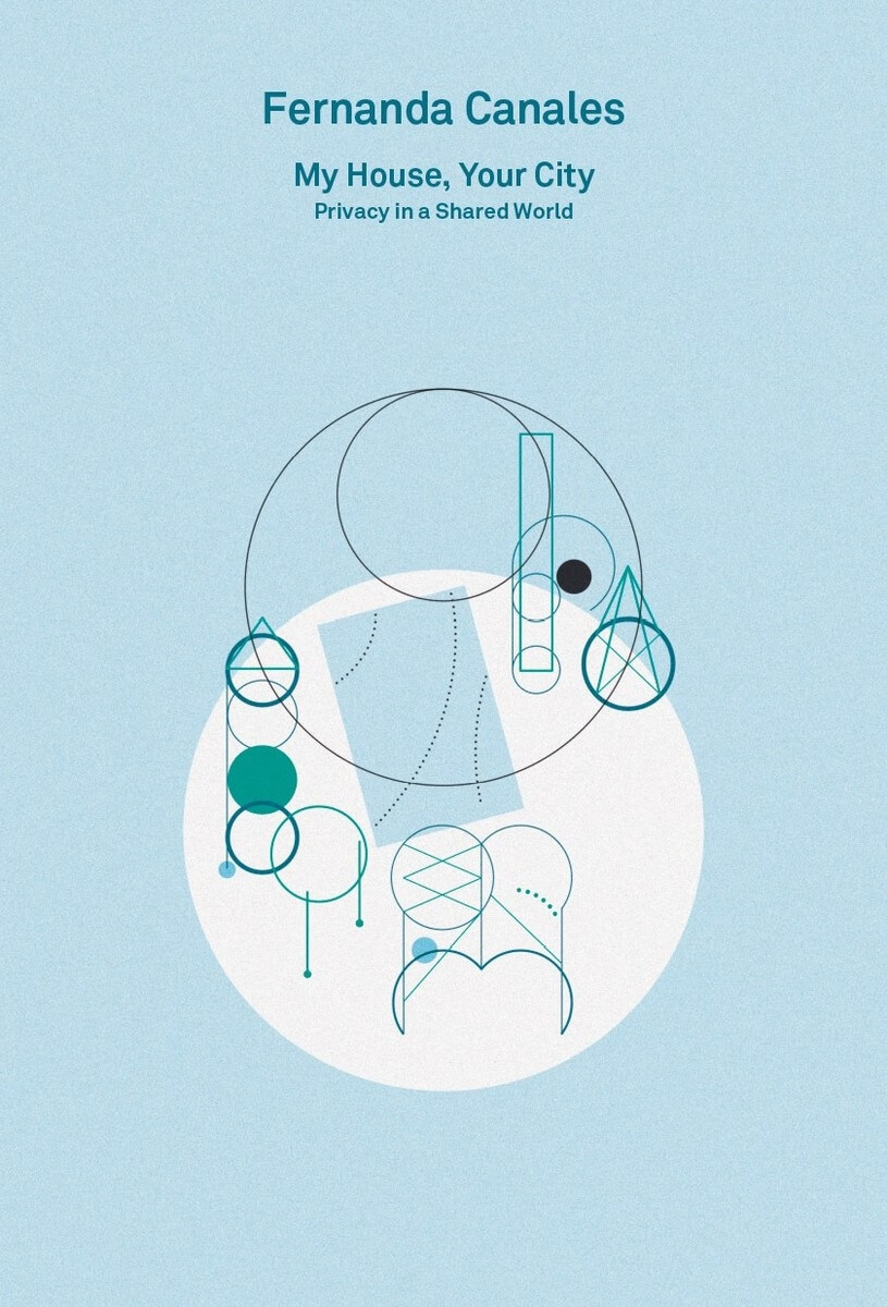 blue book cover featuring abstract line and white circles in the centre