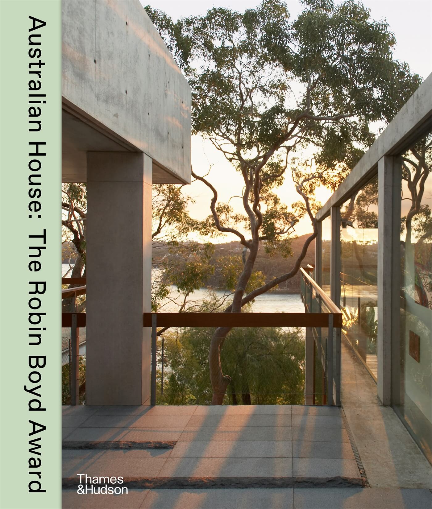 book cover featuring photograph of architectural structure in nature, title down left hand side