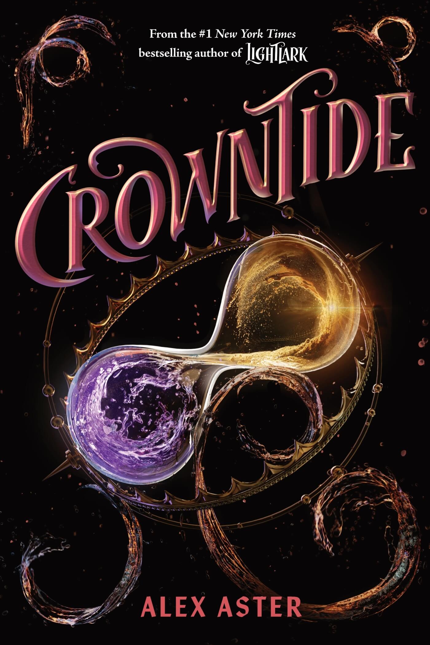 book cover featuring magical hourglass